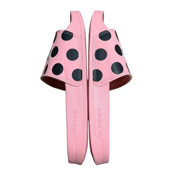 ADIDAS Adilette Lite Slides Trefoil Logo Polka Dot Pink FU9149 Size 6 38 MINT - Picture 6 of 9